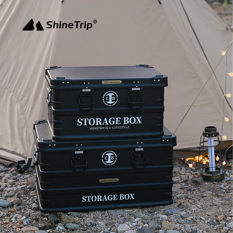 

Outdoor camping aluminum alloy storage box Camping equipment dust storage box Car cluster sundries storage box