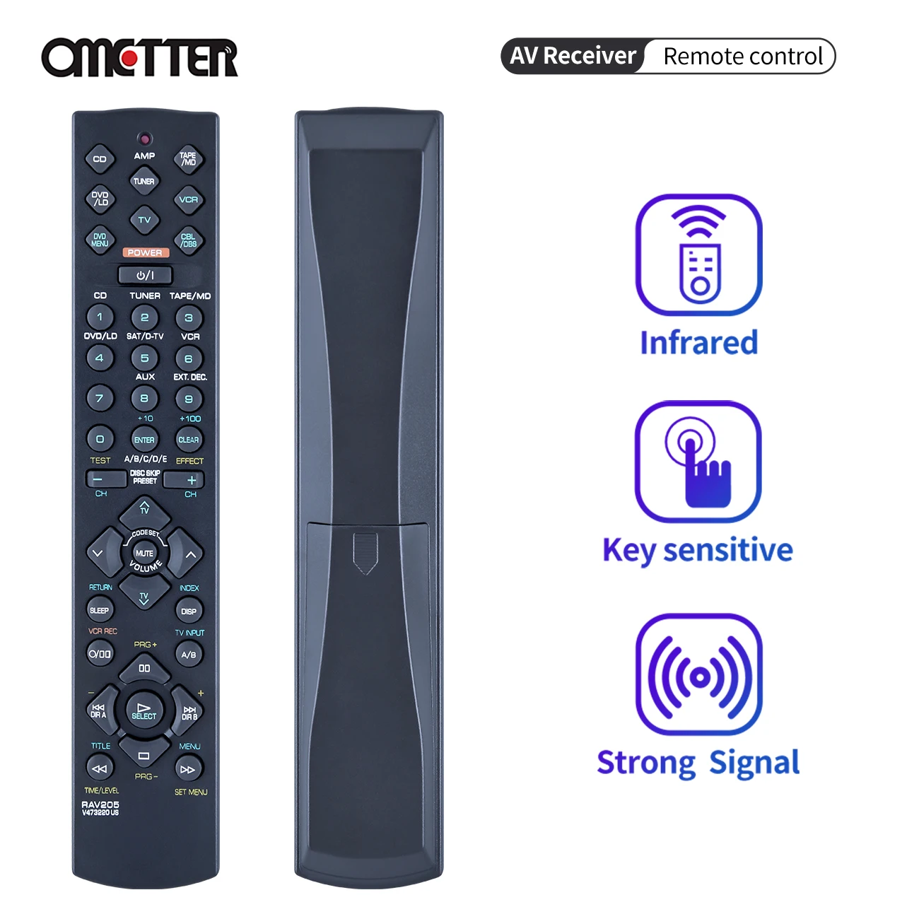 RAV205 RAV206ヤマハオーディオavレシーバーリモートコントロールV4732200 RX-V396 RX-V396RDS YHT-17 V6940901 RX-V420