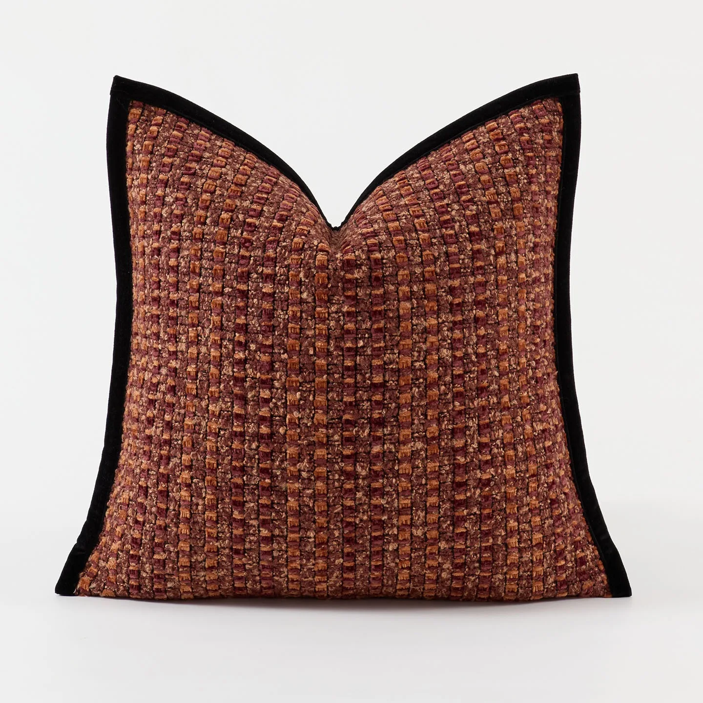Vintage Home Decorative Pillow Case Woven Sofa Chair Waist Support Gift Brick Red Black Tree Square Cushion Cover 1 Pc Pack