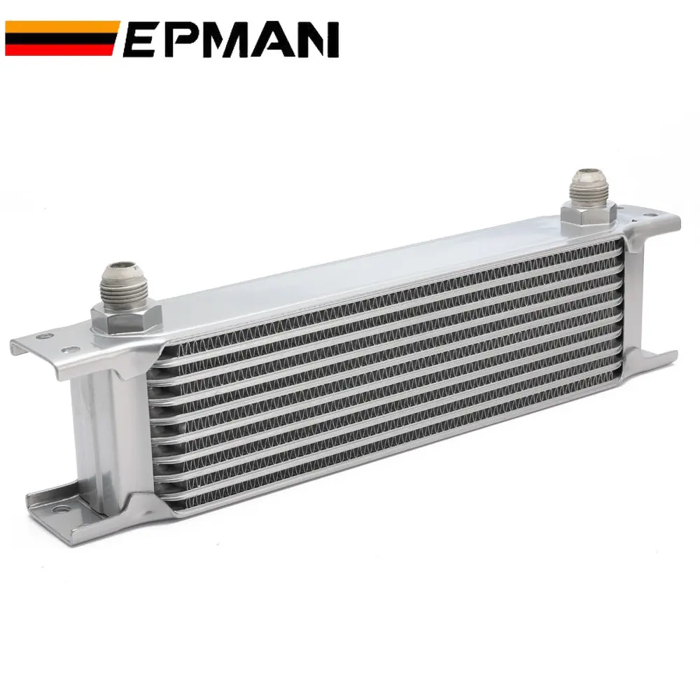 10-Rows Oil Cooler AN8 Universal Engine Transmission Aluminium Alloy Sliver British Type Cooler TK-OC000010