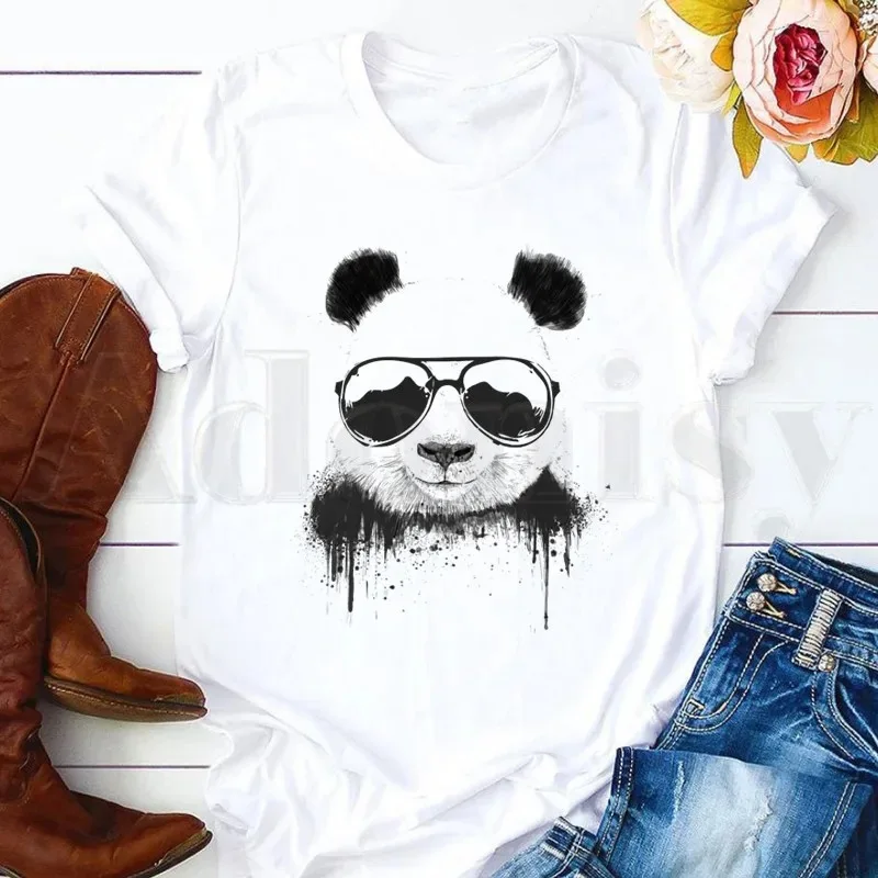 Boys Girls Funny Panda Unicorn Ninja Text Print T‑Shirt Short Sleeve O‑Neck Casual Loose Kids Daily Tees Tops