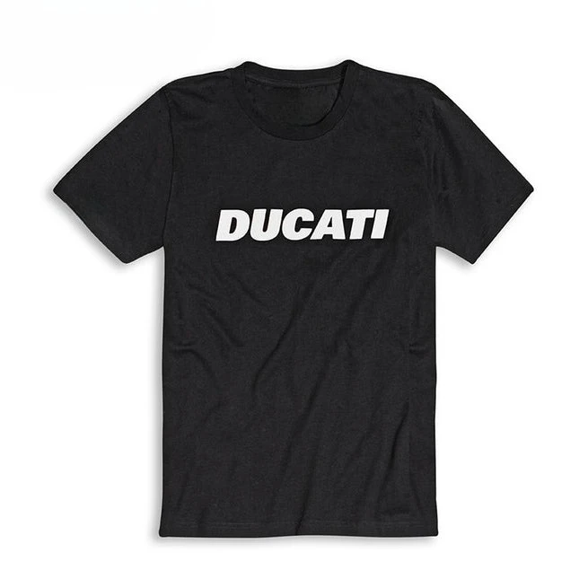 Herren Motorrad T-Shirt DUCATI CORSE Schild Logo Farbverlauf Grafik Kurzarm-Shirt Biker Rider Casual Motorrad Streetwear Oberteil – Detail 5