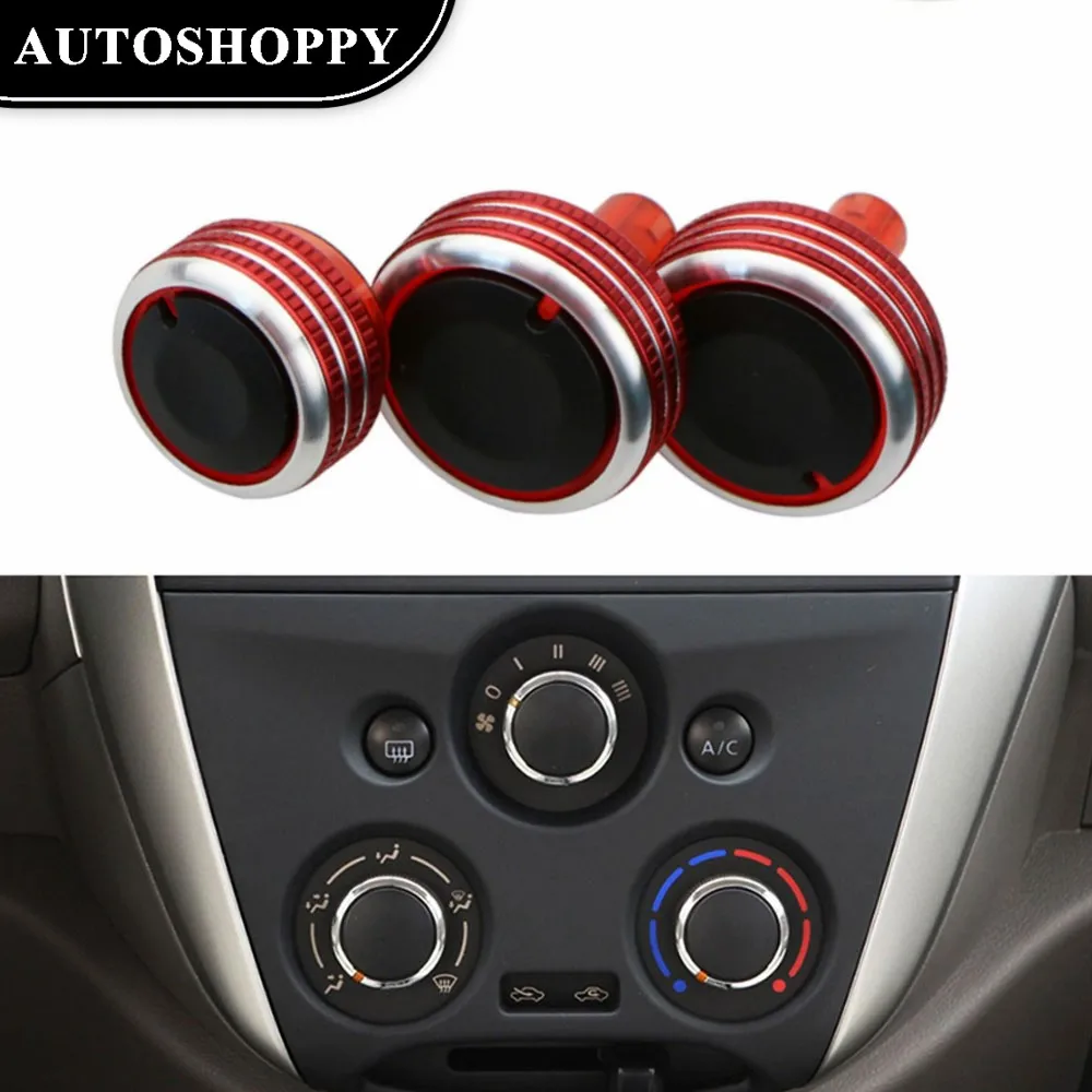 Durable Aluminum Alloy Car Air Condition Button Knob for Nissan Almera Latio Sunny Versa Cube March Micra Versa Note Accessories