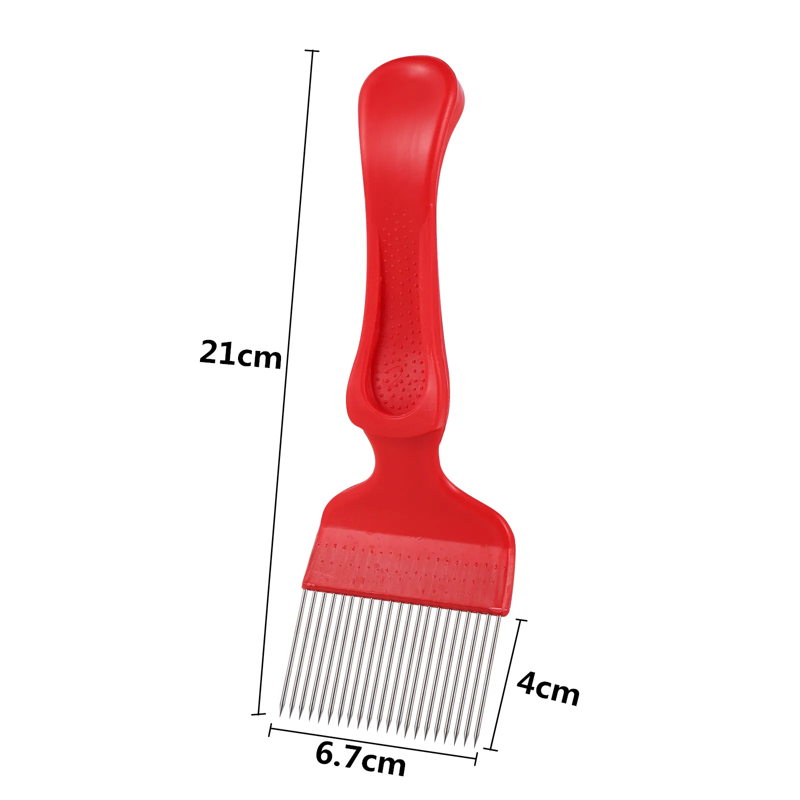 High-Quality 21 Pin Straight Needles Stainless Steel Tines Comb Uncapping Fork Scratcher Apiculture Fork Bee Beekeeping Tool 1Pc