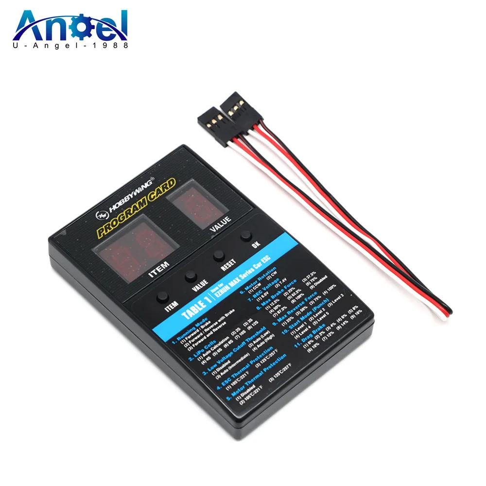 

Hobbywing RC Car Program Card LED Program Box 2C Programm Card For XERUN / Flyfun Series Car Brushless ESC