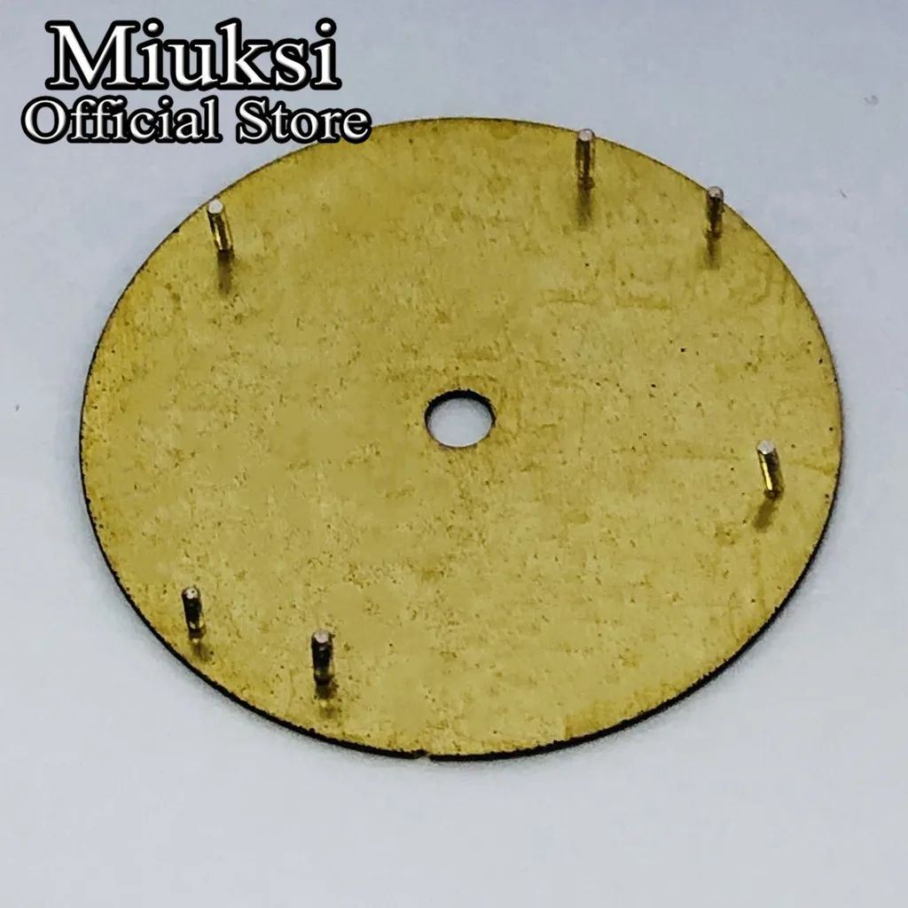 Miuksi 28.5mm black watch dial green luminous fit NH35 NH36 ETA2824 2836 Mingzhu DG2813 3804 Miyota8215 PT5000 movement