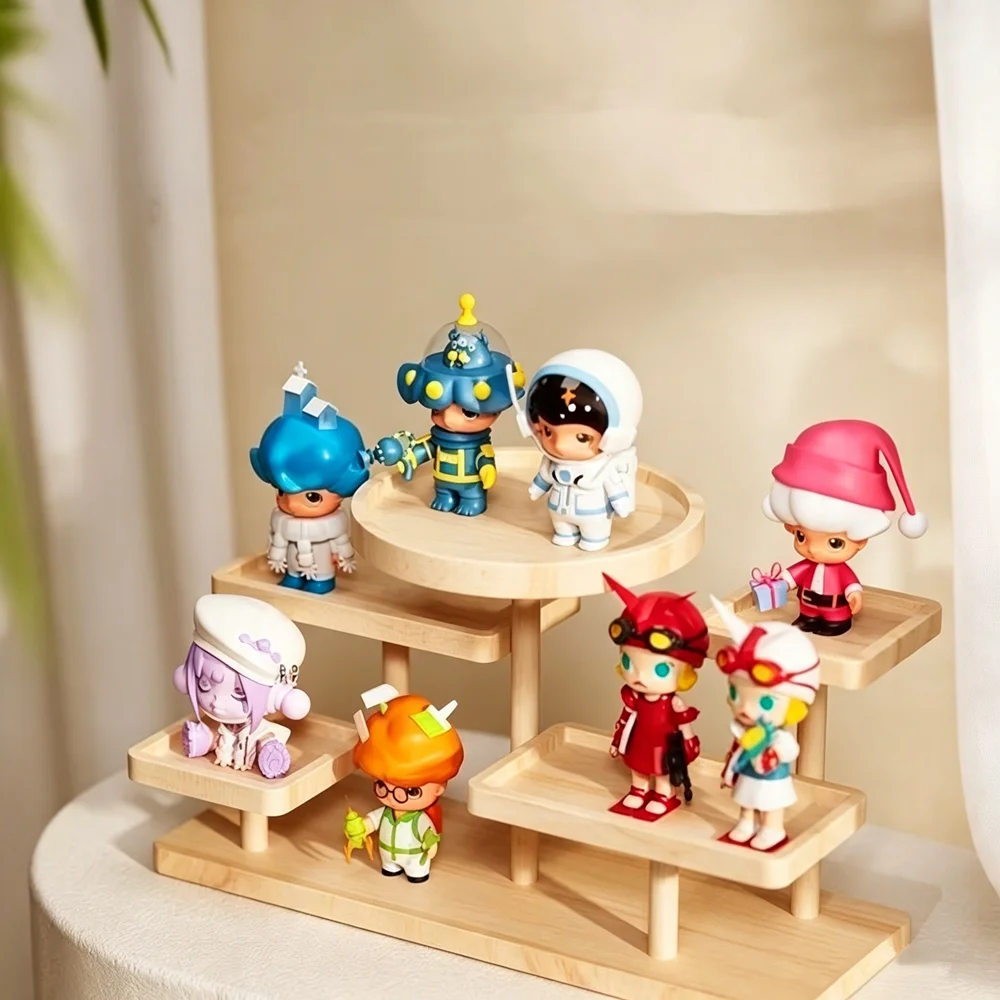 Solid Wood Multi Layer Storage Rack Doll Cake Ornament Jewelry Display Stand Fleshiness Potted Plant Display Rack Holders