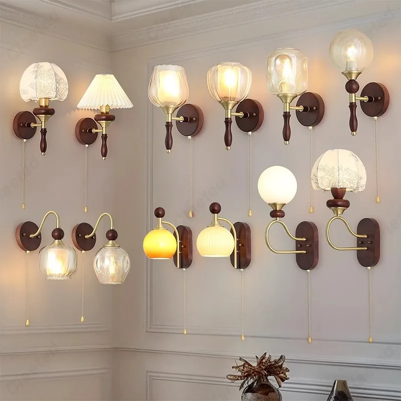 

Креативный новый светодиодный китайский настенный светильник для гостиной, прохода, спальни, прикроватное декоративное атмосферное освещение