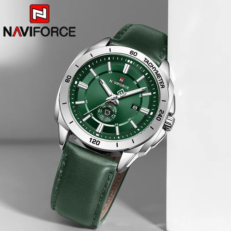 NAVIFORCE NAVIFORCE New Watches For Man Quartz Movement Date Waterproof Leather Strap Male Casual Fashion Daily Wear Business Man's Clocks - Aliexpress Deal