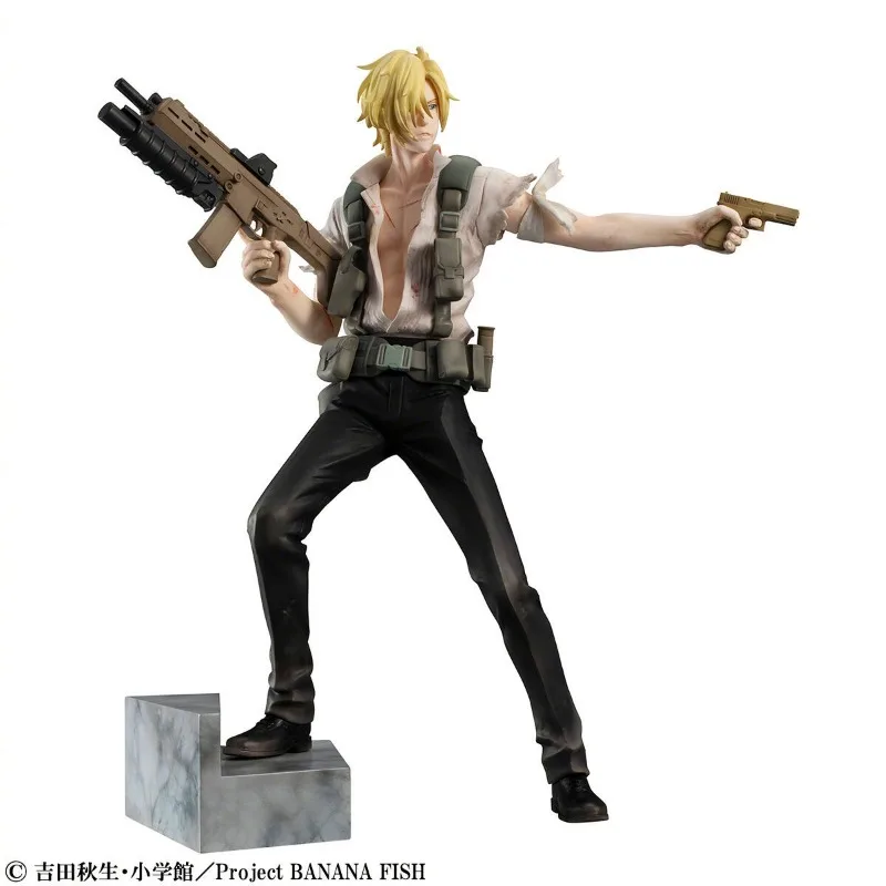 Stock Genuine MH Mega House GEM BANANA FISH Ash Lynx 23.5CM PVC Anime Action Figures Collectable Model Toys Doll Birthday Gift