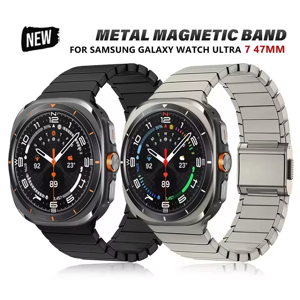 

Магнитный ремешок из нержавеющей стали для Samsung Galaxy Watch Ultra 47 мм, браслет, сменный аксессуар, ремешок Galaxy Ultra 47 мм