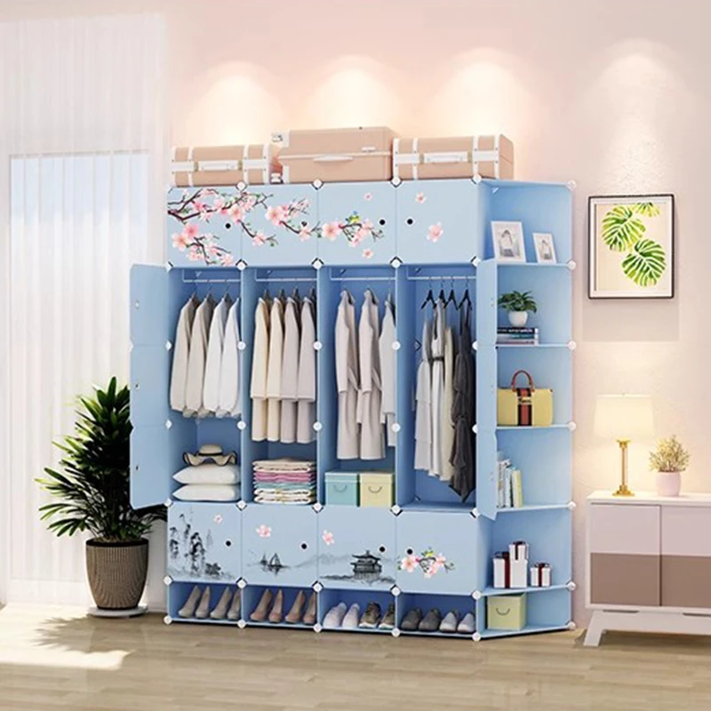 

Makeup Simple Wardrobe Partitions Cube Baby Clothes Bedroom Portable Closet Organizer Storage Minimalist Ropero Salon Furniture