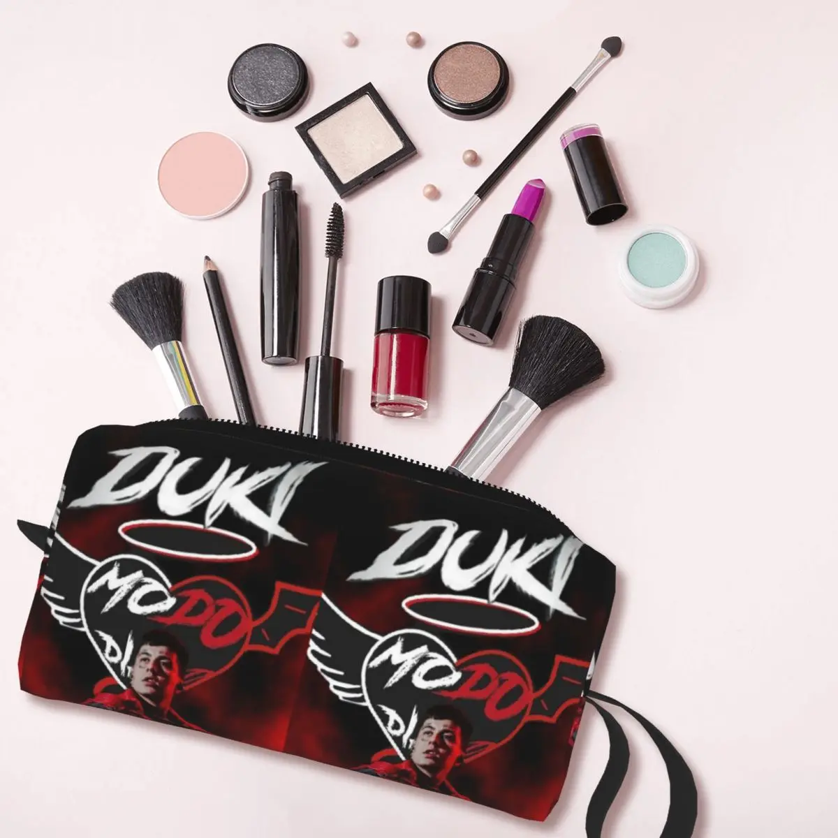 Duki Singer Rapper Accessories Makeup Bag Cosmetic Organizer Storage Dopp Kit for Women Beauty Travel Pencil Case