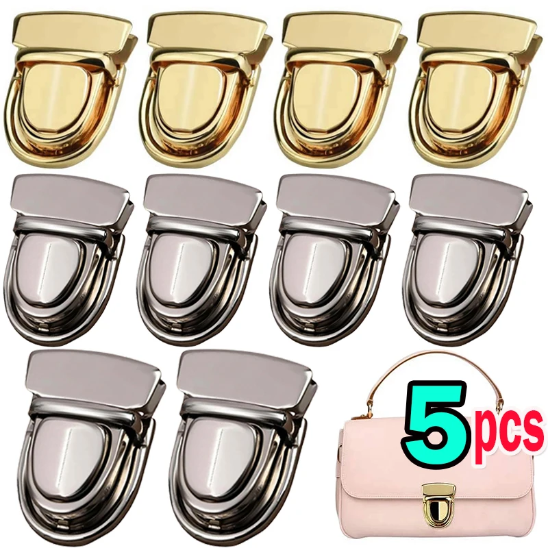 5pcs Metal Locks Bag Clasp Catch Buckles for Handbags Shoulder Bags Purse Totes Closures Snap Clasps DIY Craft Bag Accessories