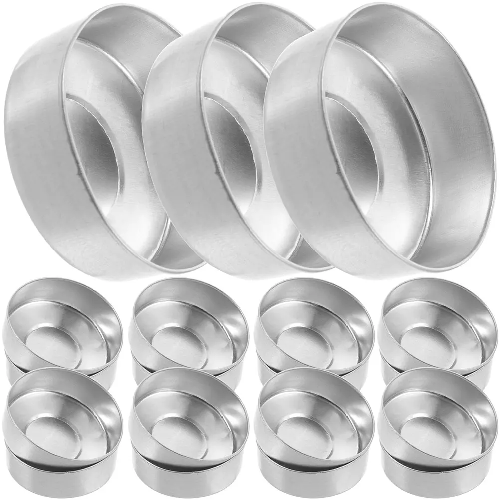 

250pcs Empty Jars For Making Aluminum Tealight Holders Metal Cups Large Capacity Diy Supplies Tea Light Containers