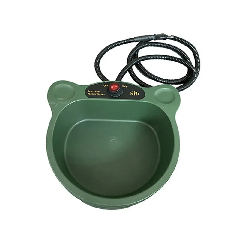 

Portable Anti-Freeze Automatic Silicone Pet Products Thermal-Bowl Heated Water Bowl No-Chewy Cord Outdoor Safety Heated Cat Bowl