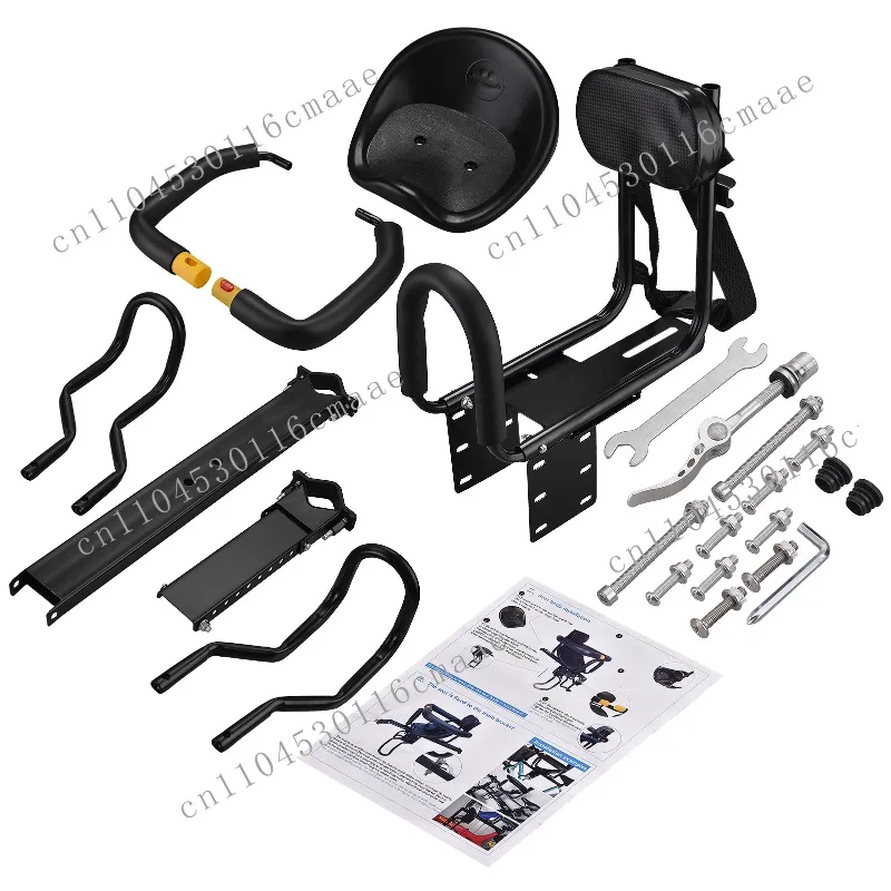 Safety Child Bicycle Seat Bike Front Baby Seat Kids Saddle with Foot Pedals Support Back Rest for MTB Road