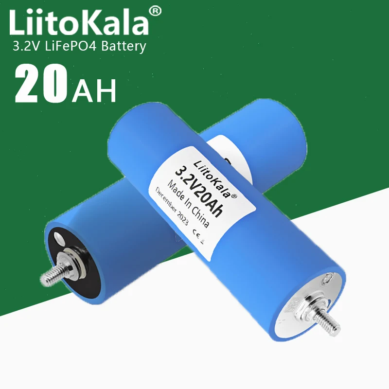 

4-24PCS LiitoKala 3.2V 20Ah high capacity Deep cycle Lifepo4 Battery for 12v 24v 48V Li-ion Battery Rechargeable Battery Pack