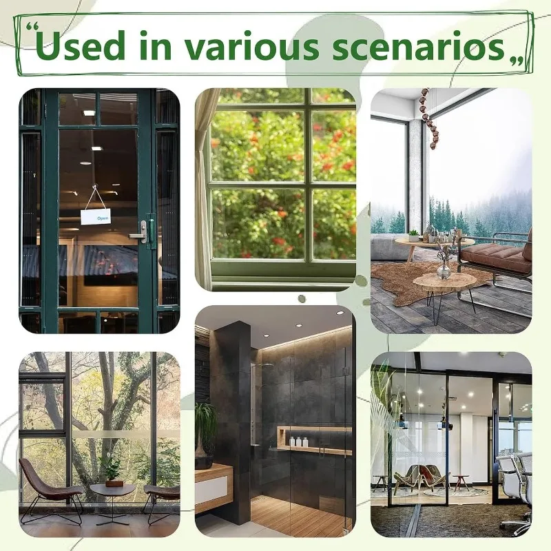 1pc 118x39cm Large Eucalyptus Leaves Window Clings Spring Green Leaf Flowers Window Decals Summer Hanging Vine Window Stickers