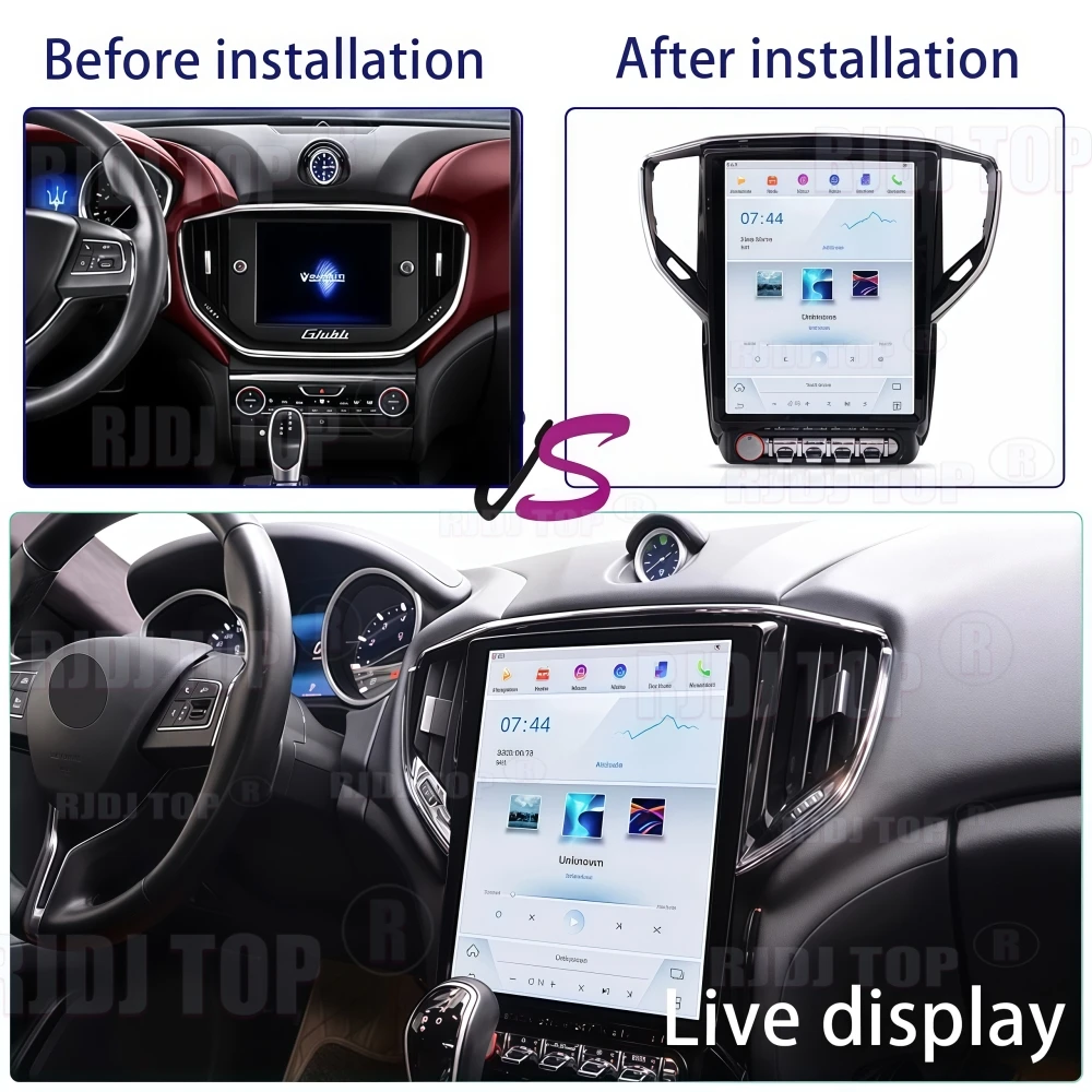 8 Core For Maserati Ghibli 2013-2022 Car Radio Android Rear View Navigation GPS DVD Multimedia Wireless CarPlay Head unit  DSP