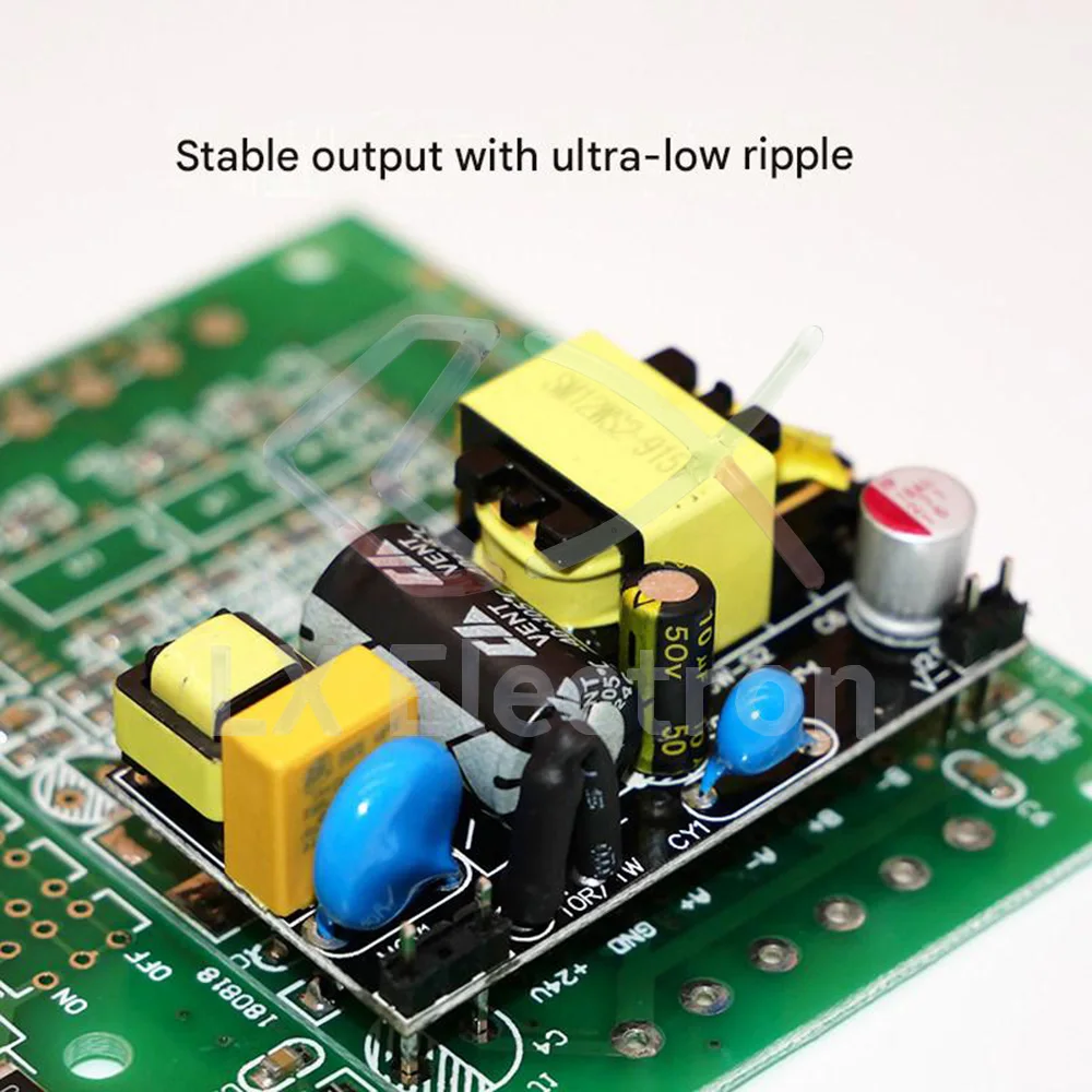Safety-approved compact isolated switch mode power supply module 220V to 5V 2A / 12V 1A full-power buck module