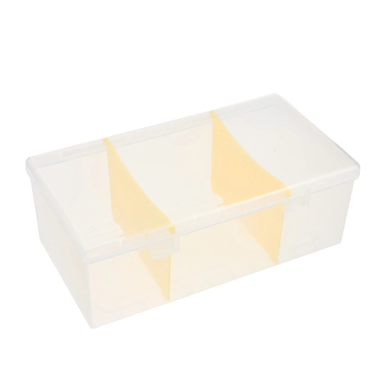 2Pcs Battery Storage Box Clear Plastic Stackable Organizer with 2 Removable Dividers Home Office Garage Battery Holder Case