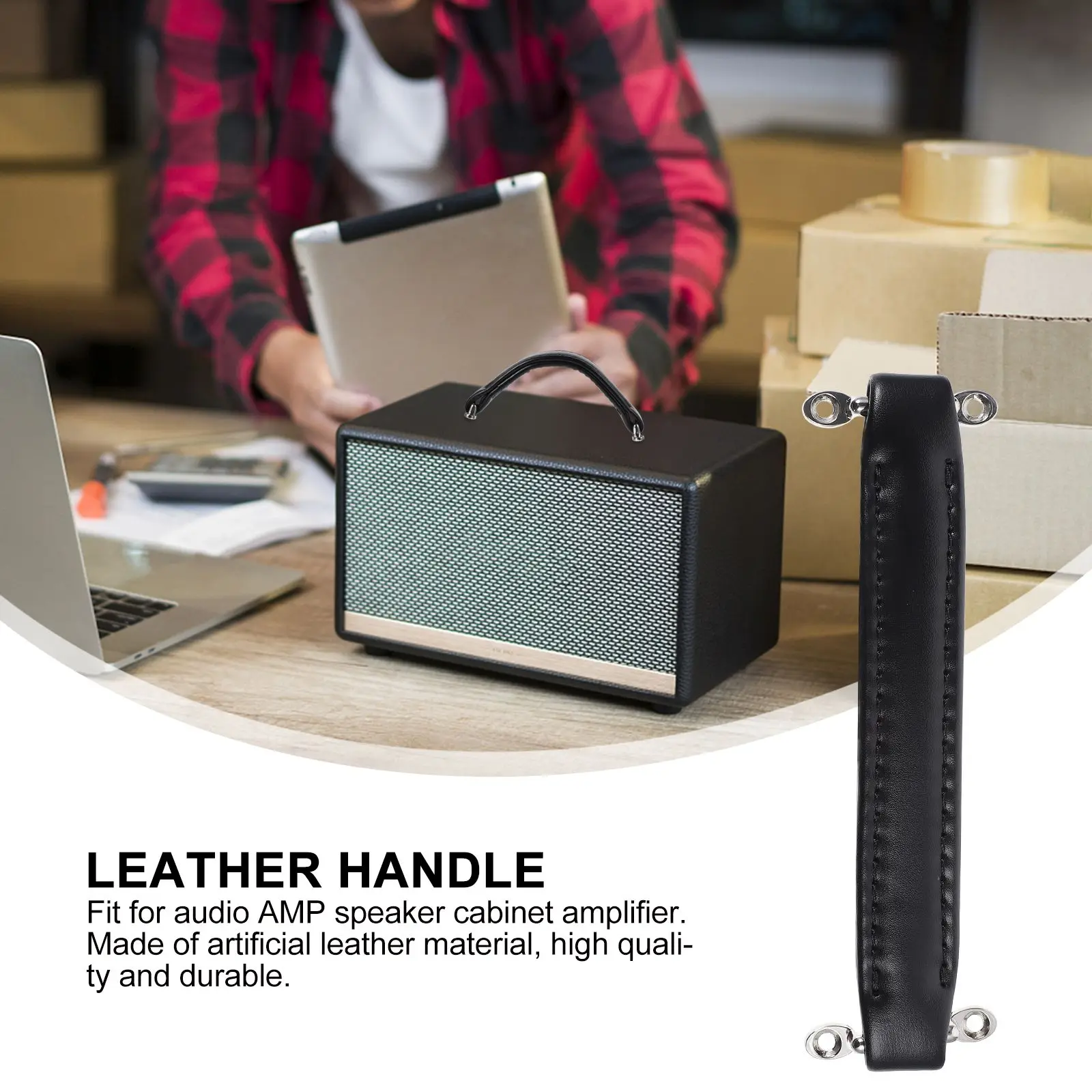 

Guitar Amplifier Strap Sound Bar Speaker Handle European Style Black Artificial