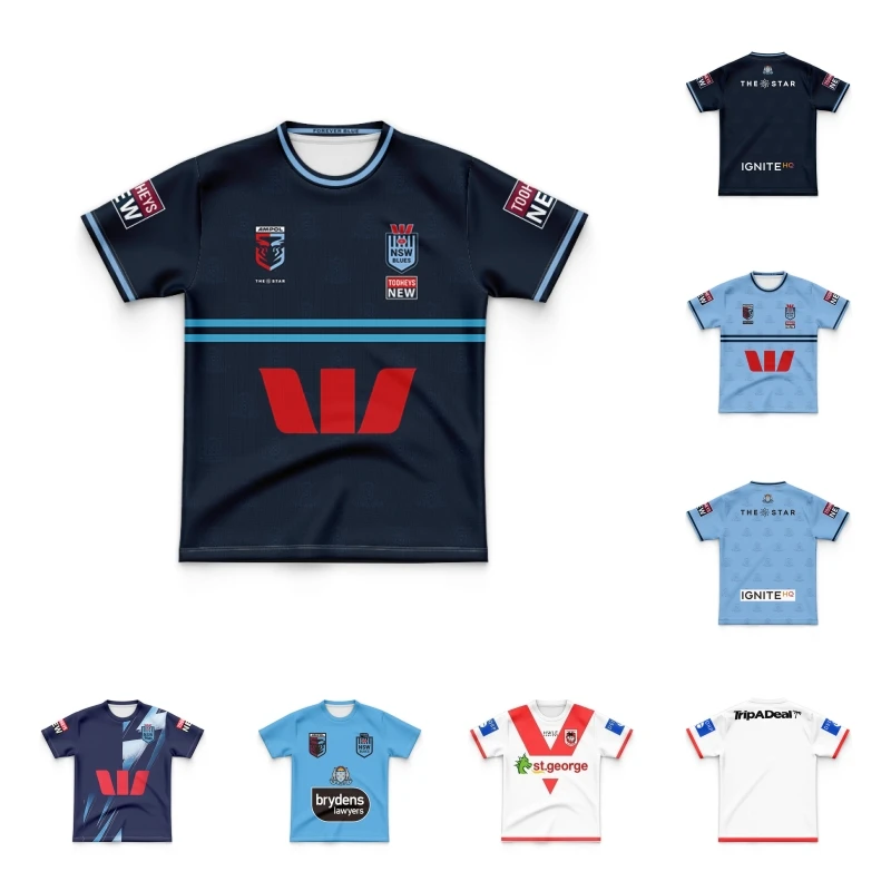 

NSW Blues State of Origin Home / Indigenous / Training / Singlet Kids Rugby Jersey (Custom name and number )