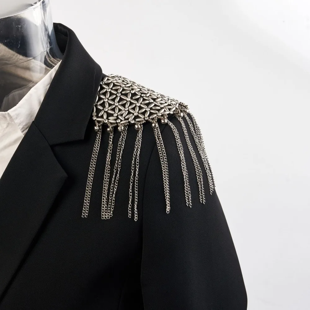 Classic Stars Tassel Epaulettes Fancy Looks Group Uniform Collocations Shoulder Board Dynamic Visual Effects Formal Event Dress
