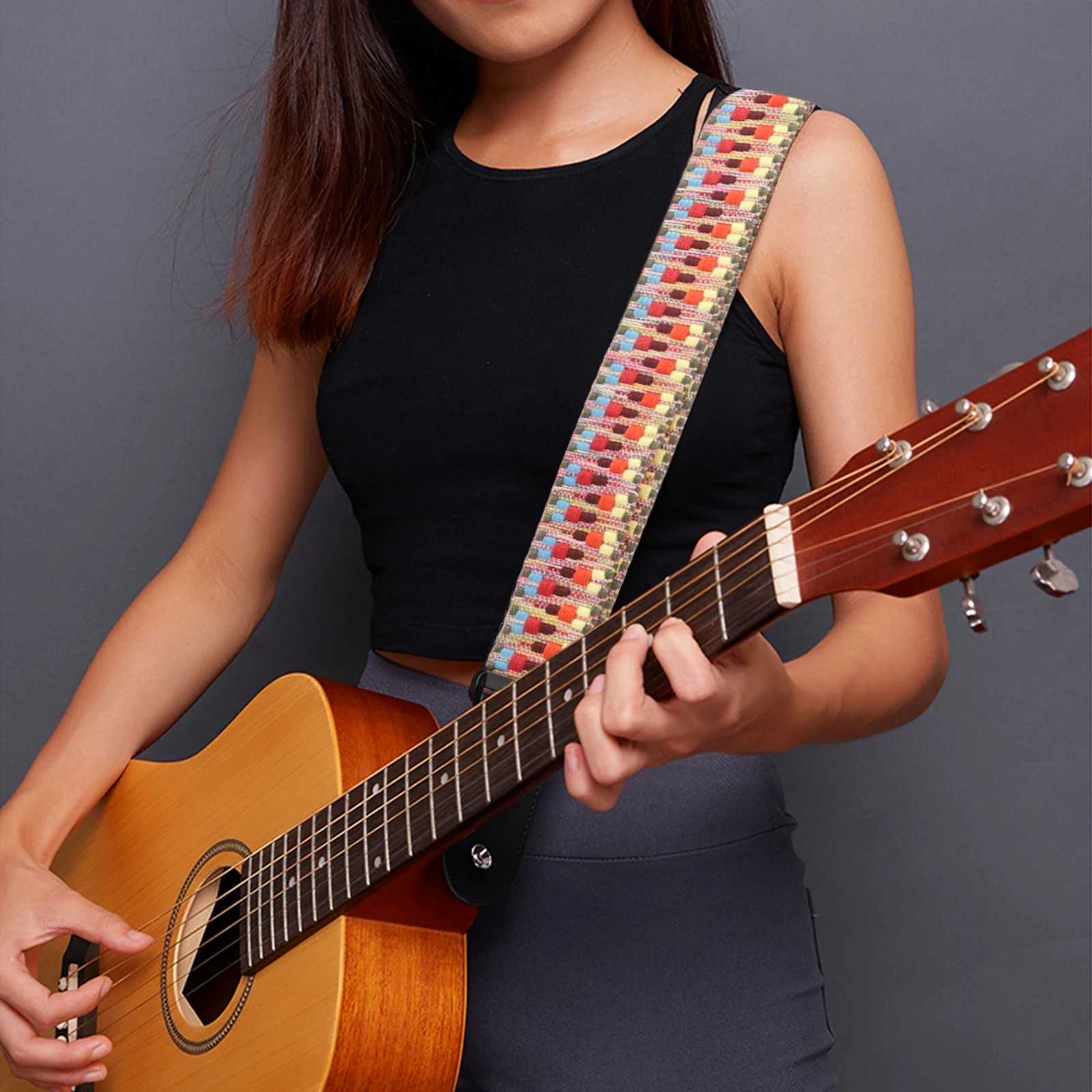 

Ukulele Strap 70 120cm Adjustable Length Shoulder Sling Durable Soft Fits Various Ukuleles Easy Installation