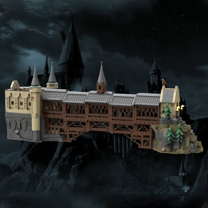 3858pcs MOC HP - The Wooden Bridge Harry Model Building Blocks Architecture Christmas Gifts Assemble 3D Education Collection