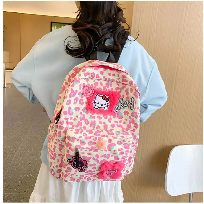 

Fashion Backpack Festival Gift Cute Sanrios Hello Kittys Schoolbag Children Knapsack High-Capacity Academic Atmosphere Cartoon