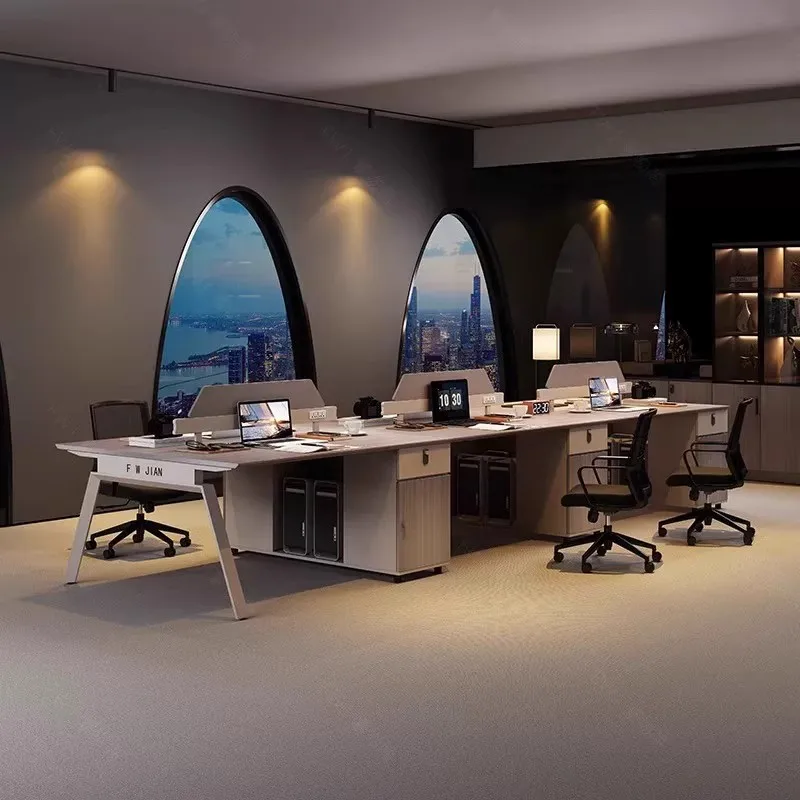 

Комбинация офисного стола и стула для персонала, простой современный офисный персонал