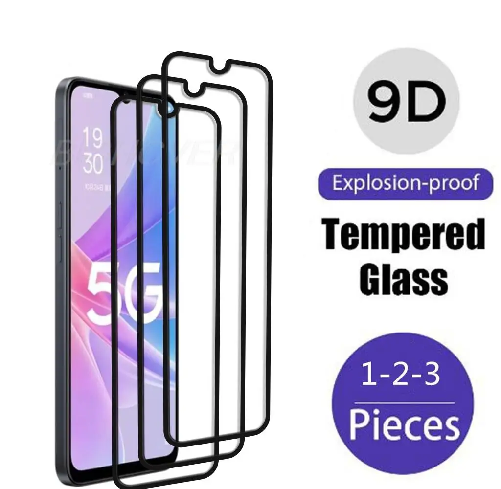 9D Full Cover Protection Glass For Oppo A58 5G Oppo A58 A 58 5G PHJ110 Tempered Screen Protector Glass