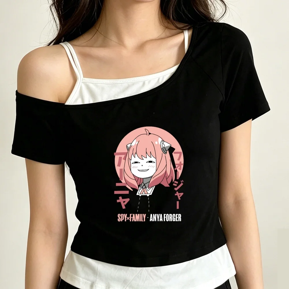 Spy x Family crop top female cheap harajuku vintage scene  streetwear tshirt y2k funny dollette vintage anime