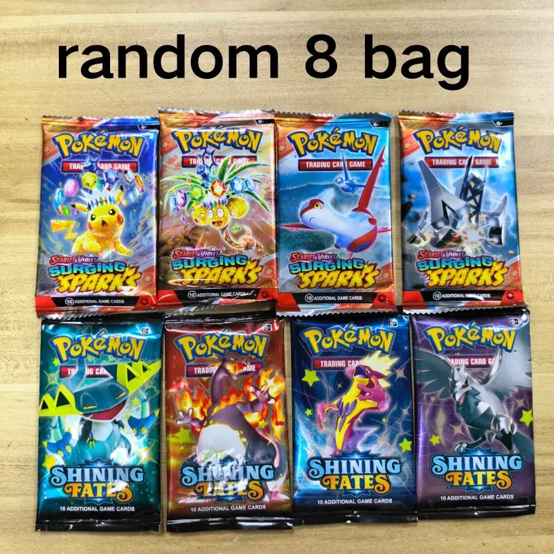40 stuks Pokemon-kaarten GX Vmax EX Mega Origin Brilliant Stars Card Shining Game Collection Battle Transaction Card Vakantiegeschenken