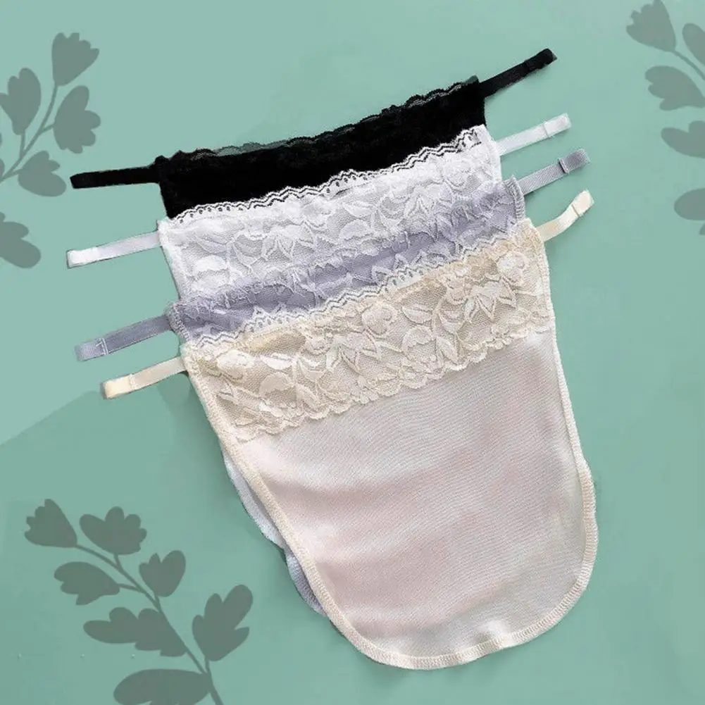 Lace Tube Top Solid Color Chest Cover Breathable Lace Decorative Chest Cover Anti-slip Modesty Panel for Underwear Inner Wear
