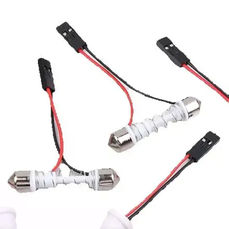 10Pcs Adapter For Car Light Led Panel Stop Lamp Car Interior Dome Bulb T10 BA9S T4W Festoon To Pink Connector Wire Cables