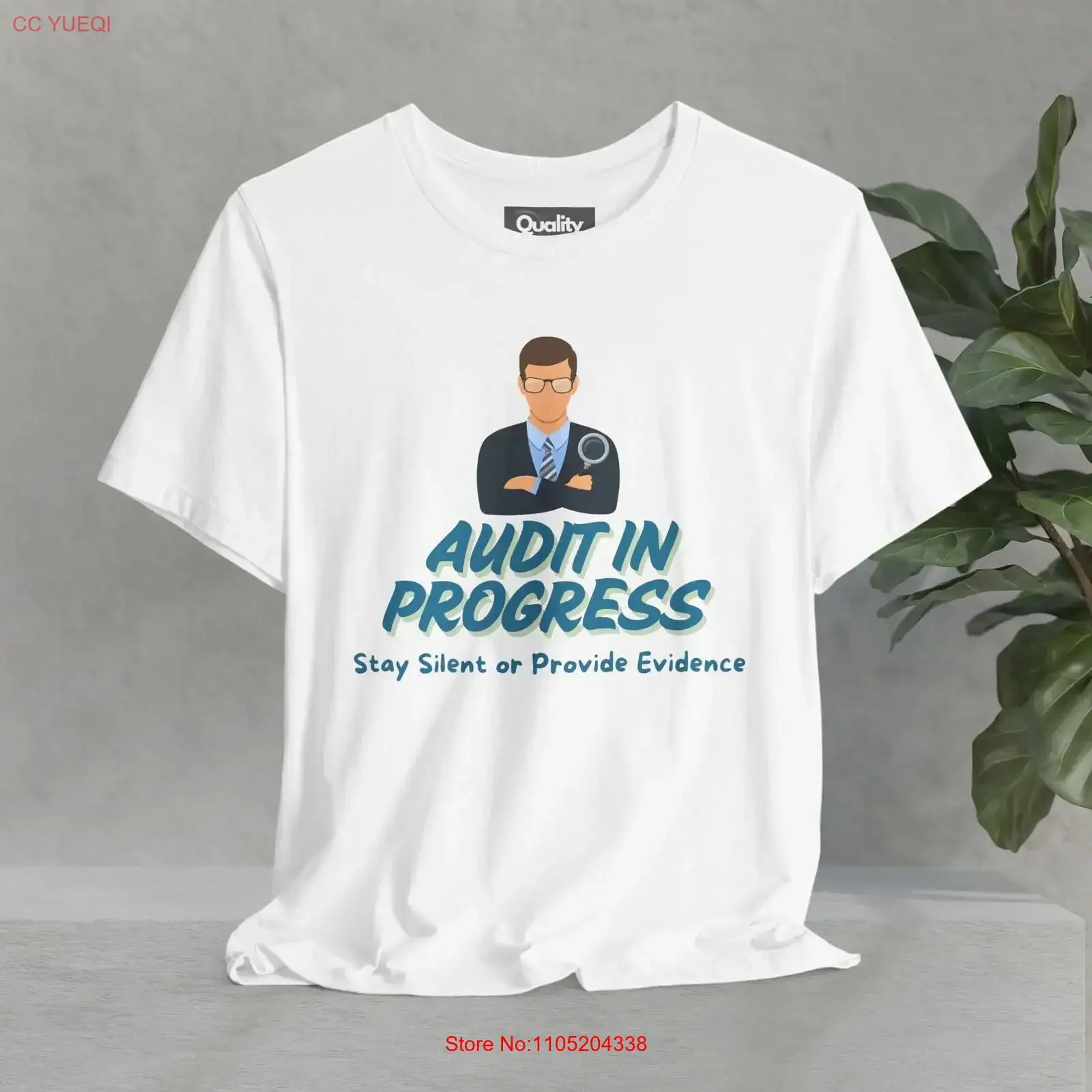 

Audit in Progress Stay Silent or Provide Evidence QA and Compliance T Shirt vintage Washed Stylish Comfortable fashion