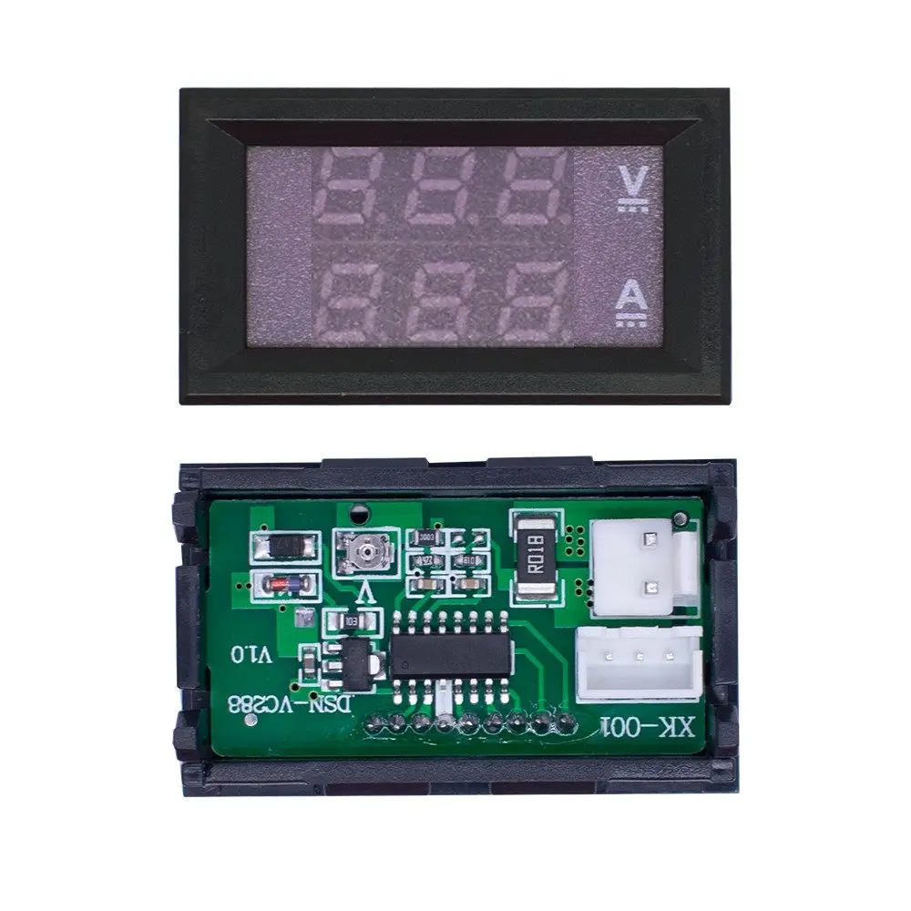 DC 0-100V 10A LED Dual Display Digital Voltage Ammeter with Fine Tuning 5 PCS Minimum Order