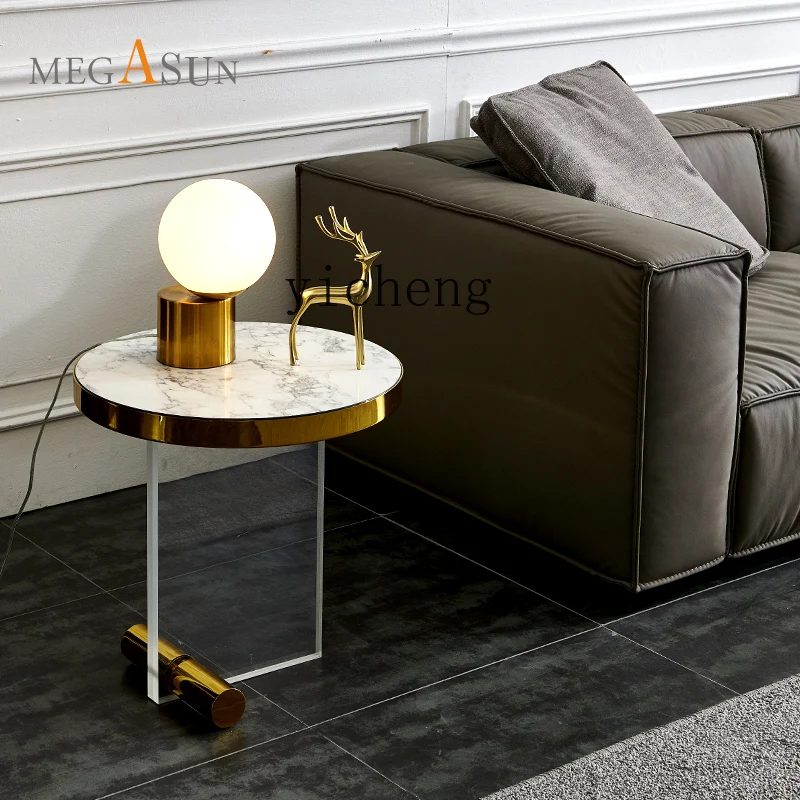 ZC  Tea Table Yan Di Small Table Creative round Table Marble Metal Side Table