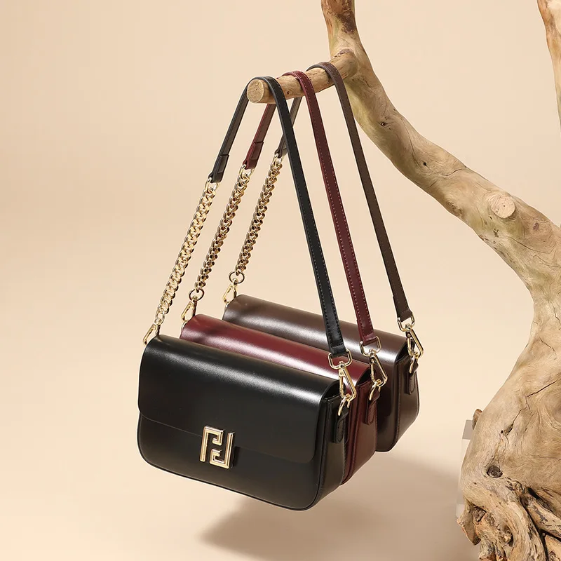 

Женская квадратная сумка из гладкой яловой кожи — стильная сумка через плечо для девочек для путешествий и банкетов, маленькая сумка через плечо