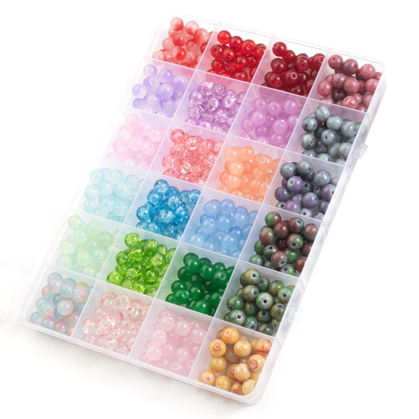 Glass Beads Bracelet Making Kits with 28 Colors