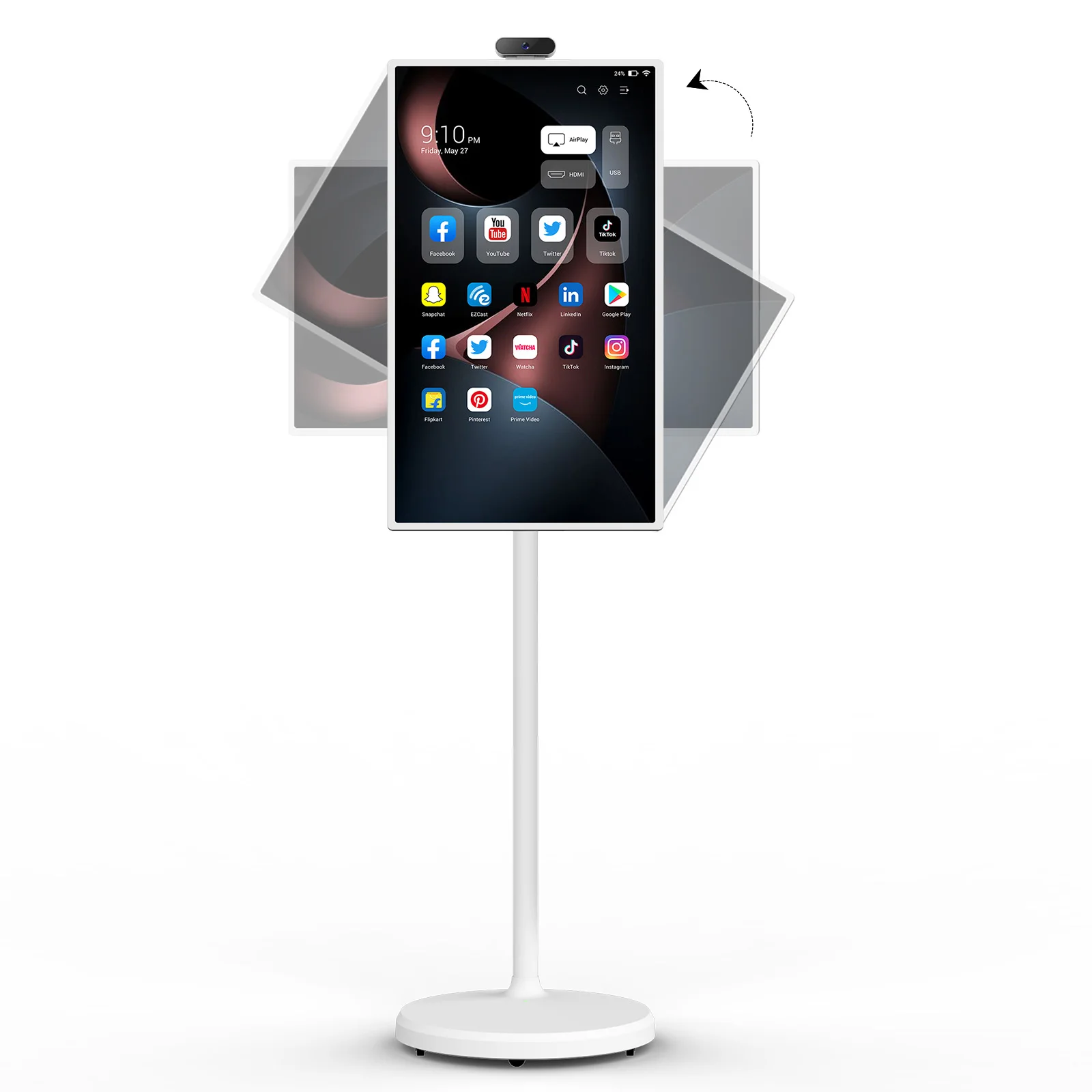 

Smart 32 Inch Incell Touch Display IPS Screen Television With POE WiFi NFC Type-C Optional Camera