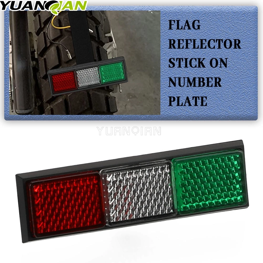 Riding Exterior Reflective Sign Night Warning Strips Rectangle FOR Loncin Voge 500R 500DS 300R 300AC 650DS LX300-6C SR250GT