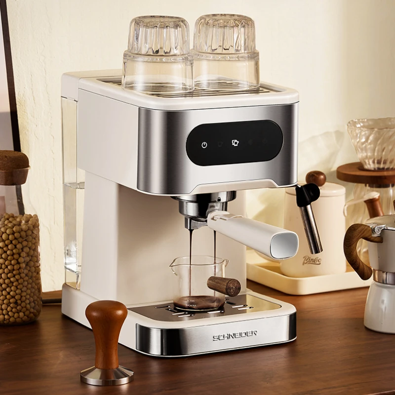 Small Home Coffee Machine Low Pressure Pre-soaking Italian Cold Brew Coffee Machine Multi-function Steam Milk Frother Cappuccino