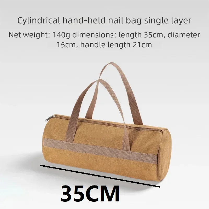 Bolsa de Almacenamiento para Herramientas de Camping, Gran Capacidad, Cilíndrica, para Estacas de Tienda de Campaña, Ligera, para Clavos de Tienda de Campaña, para Acampar al Aire Libre
