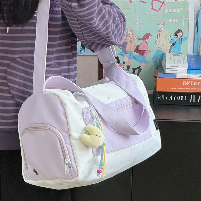 Women’s Small Crossbody Gym Bag Wet Dry Separation Swim Bag, Lightweight Sports Shoulder Bag for Short Trip Travel Toiletry