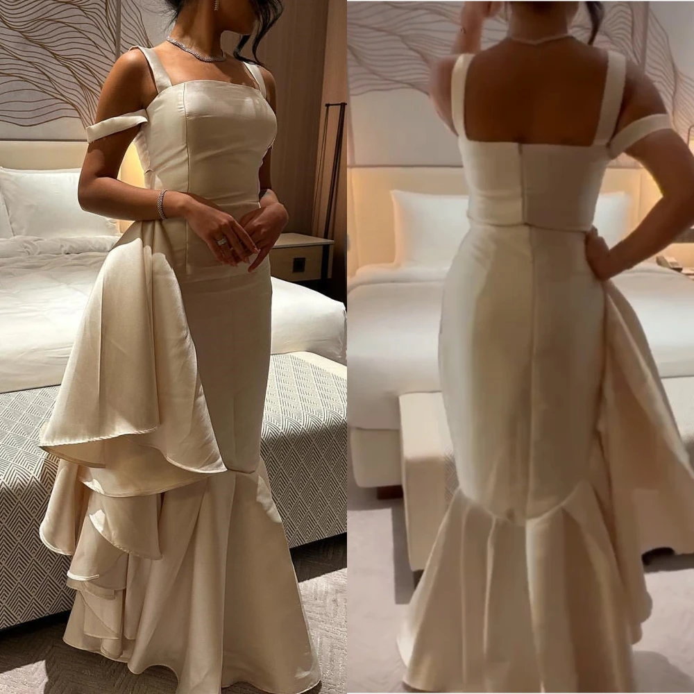 Personalizado jiayigong brilho baile de formatura cetim ruched celebridade sereia cinta espaguete sob medida ocasião vestido midi vestidos