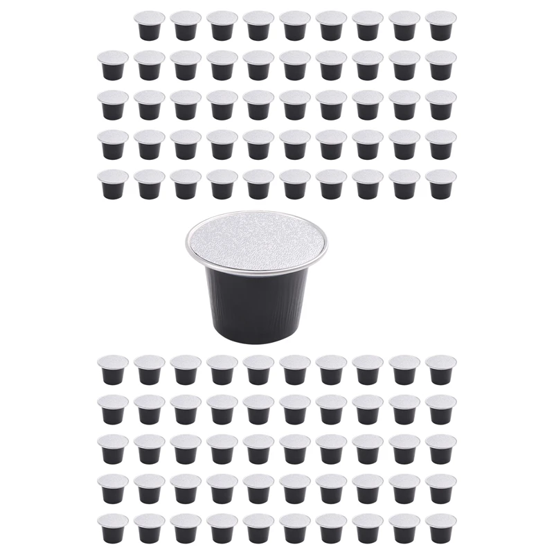 ถ้วย 100 ชุดถ้วยกาแฟแบบเติมได้ถ้วยทิ้งสําหรับเครื่องชงกาแฟอัตโนมัติแพคเกจอาหาร Cafe Supplies